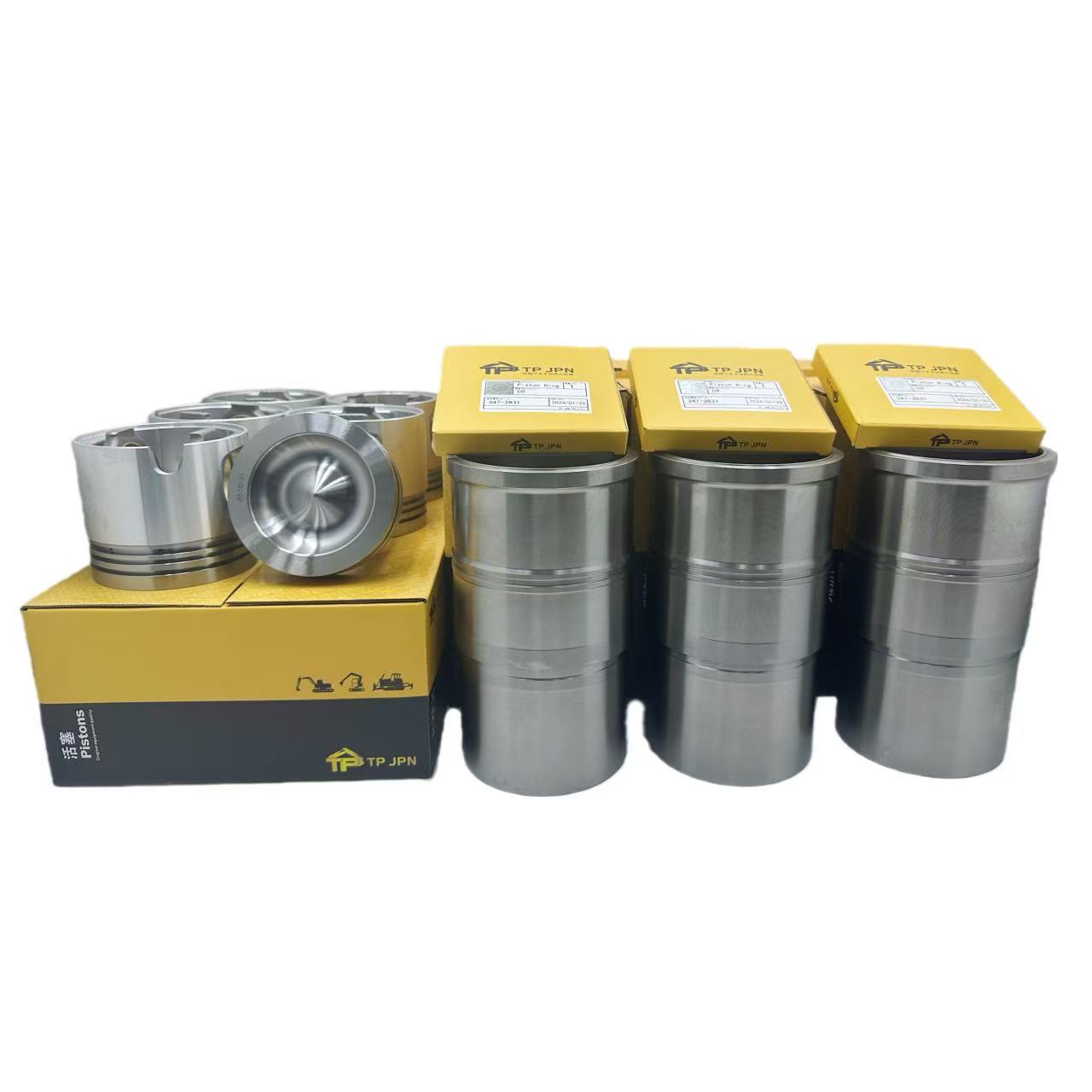 SUNORO Cylinder Liner Kits for Caterpillar CAT C9 Engine E336D Excavator Engine Piston 197-9297 324-7380 265-1401 385-1657