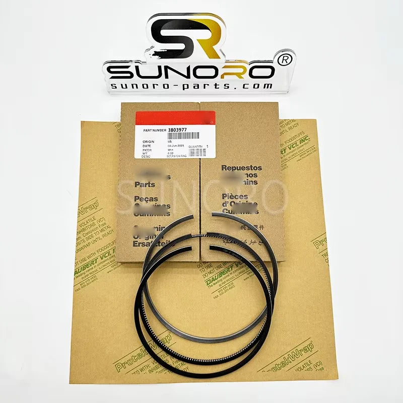 Excavator M11 ISM11 QSM11 Diesel Engine Piston Ring Assembly 3803977 for M11 Engine