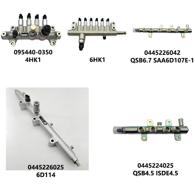 6D114 C8.3 Engine Fuel Common Rail Injector Assembly 3963815 Common Rail Pipe 0445226025 for Komatsu Excavator PC350-8