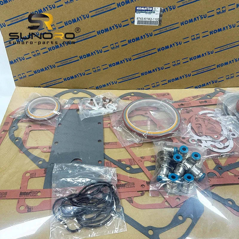 6743-K1-1100 6D114 PC300-8 Engine Full Gasket Kit Overhaul Gasket Set Rebuild Kit Repair Kit 3900230 3800558 4025271 3800750