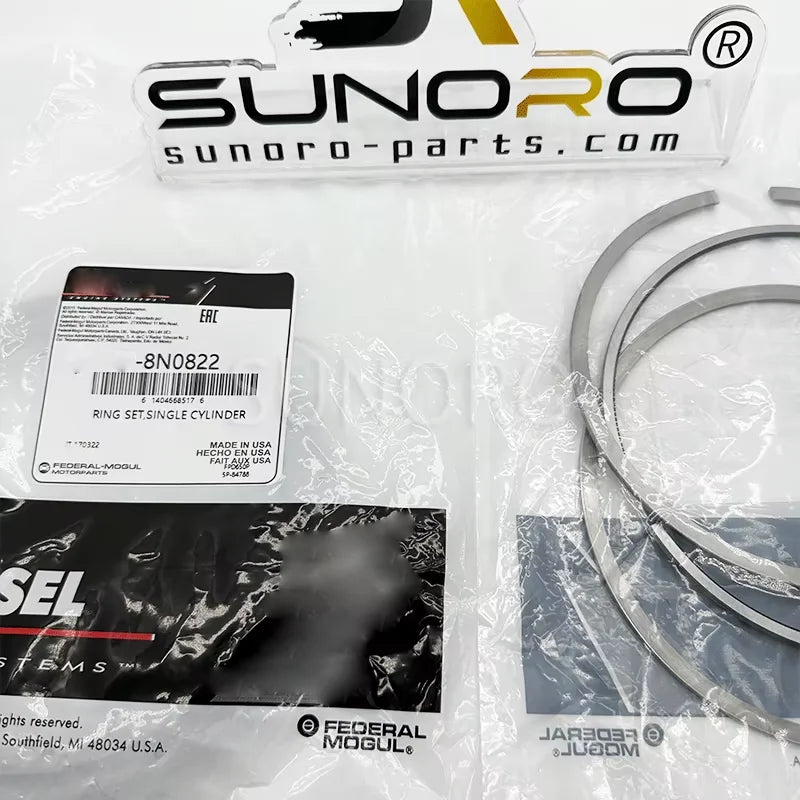 Excavator Parts Piston Ring 8N-0822 3406 3408 3412 Diesel Engine Parts Piston Ring Group 8N0822