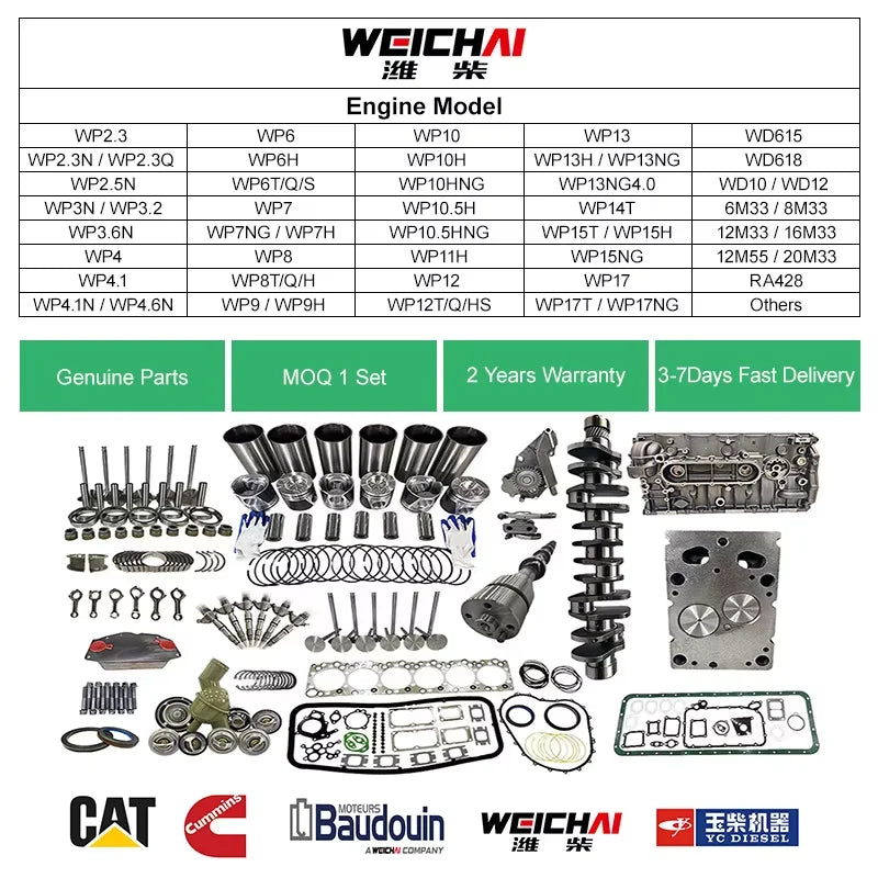 Spot Good Diesel Engine Cylinder Block for WEICHAI WD615 WD618 WP7 WP7H WP8 WP9 WP9H WP10 WP10H WP10.5H Diesel Engine Spare Part