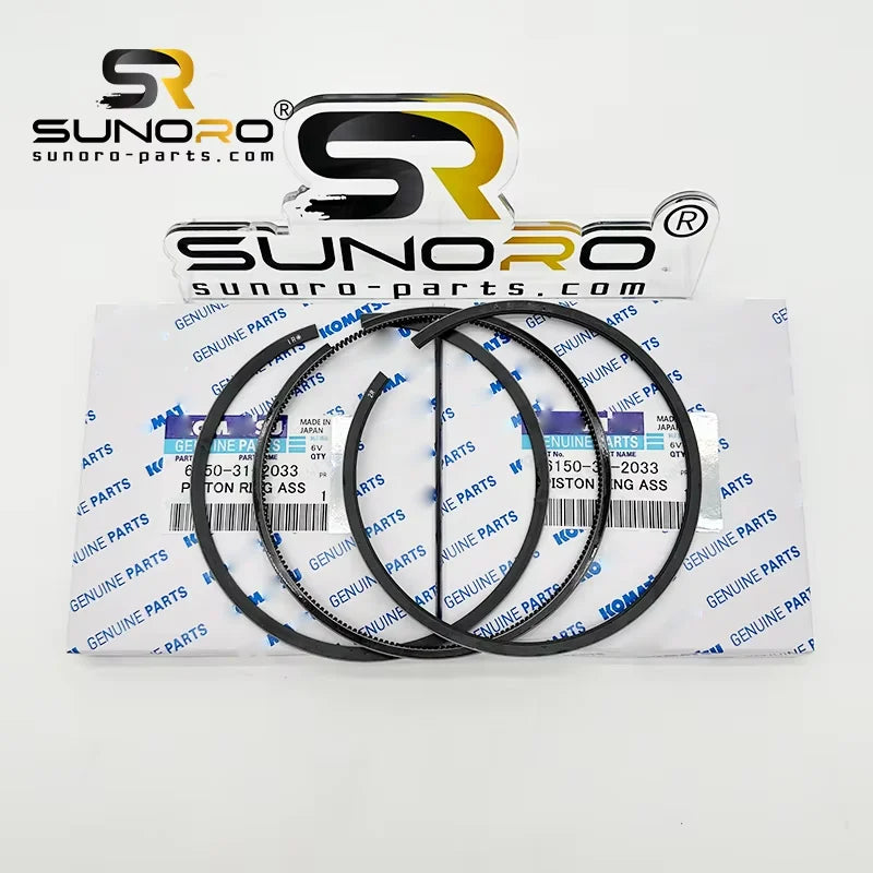 Mechanical Engine Piston Ring 6150-32-2030 for Excavator PC400-6 WA470 Engine S6D125 Parts 6150-31-2033