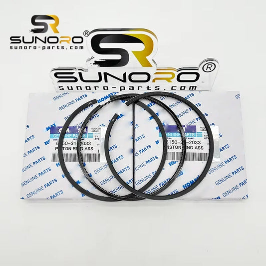 Mechanical Engine Piston Ring 6150-32-2030 for Excavator PC400-6 WA470 Engine S6D125 Parts 6150-31-2033