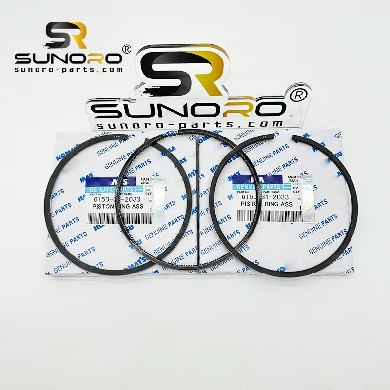 Mechanical Engine Piston Ring 6150-32-2030 for Excavator PC400-6 WA470 Engine S6D125 Parts 6150-31-2033