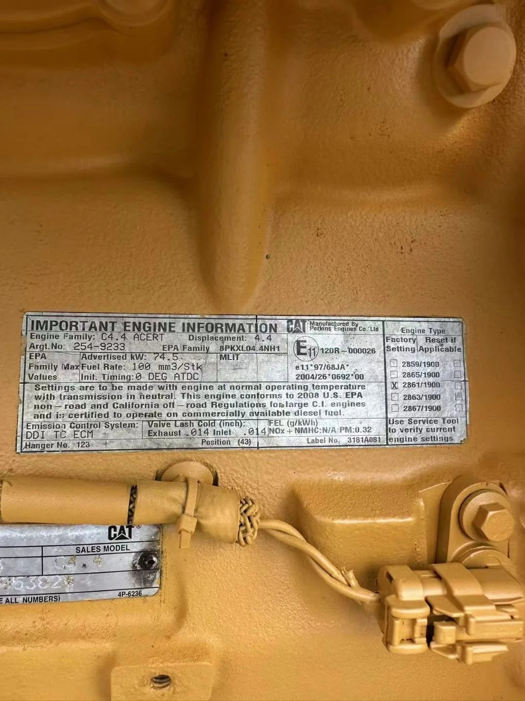 SUNORO Authentic New Carter C4.4 diesel Engine Motor C4.4 Engine Assembly 254-9233